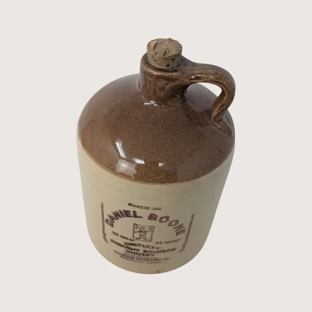 EMPTY 1974 Daniel Boone Kentucky Straight Bourbon Stoneware Jug